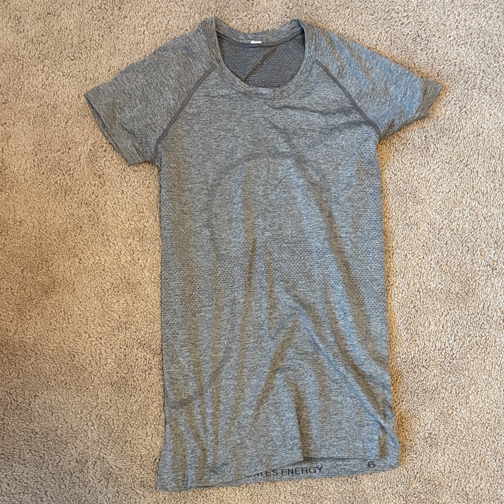 Gray Short Sleeve Athletic Shirt